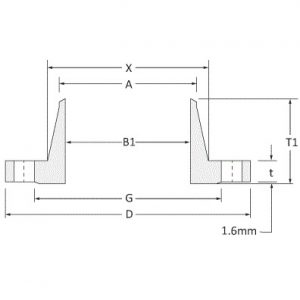 wn flange-dim-in-mm