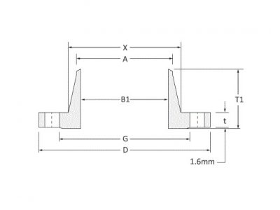 wn flange-dim-in-mm